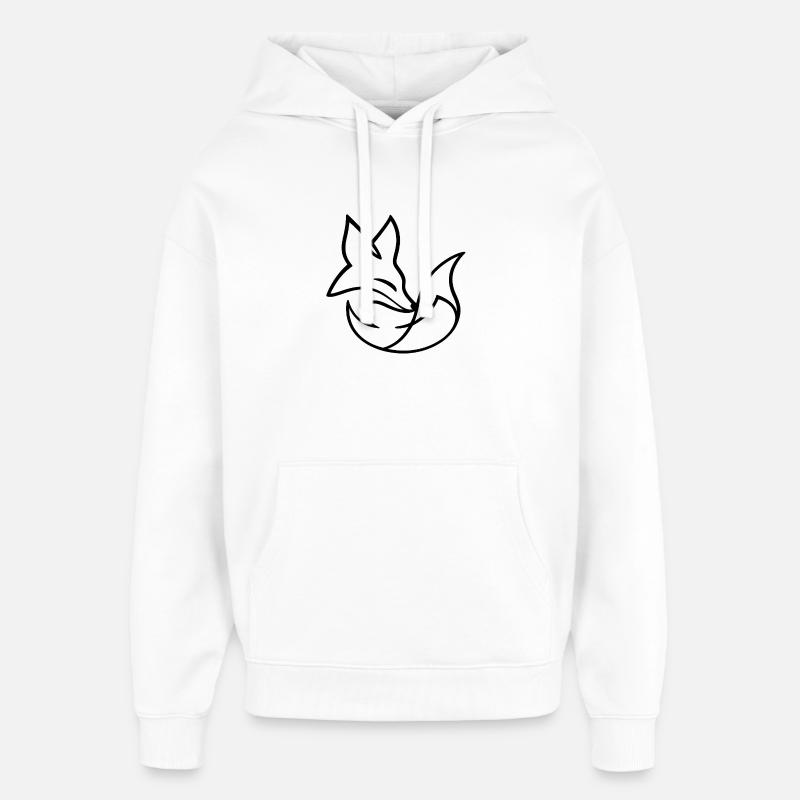 One_Line_Fuchs - Sweat à capuche unisexe Stanley/Stella Oversized - blanc