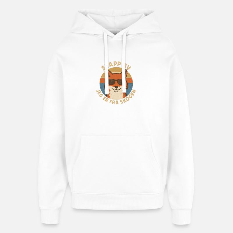 Renard relax - Sweat à capuche unisexe Stanley/Stella Oversized - blanc