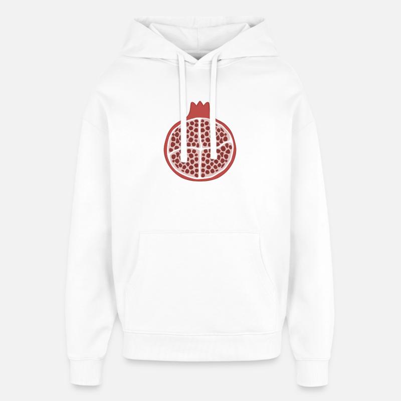 Tranche de grenade - Sweat à capuche unisexe Stanley/Stella Oversized - blanc