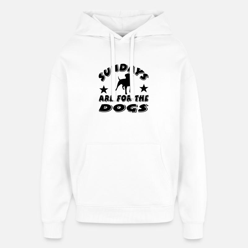 canine - Sweat à capuche unisexe Stanley/Stella Oversized - blanc