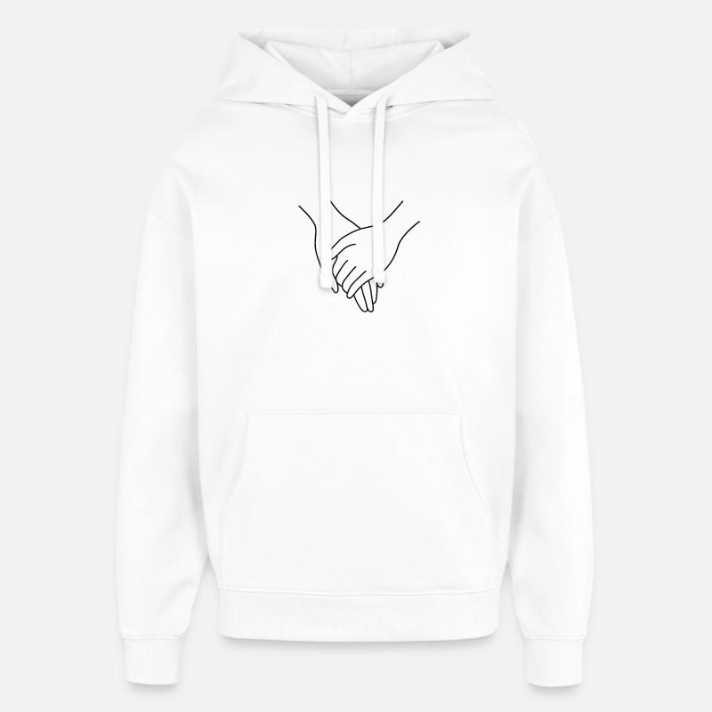 L’amour qui nous unit. - Sweat à capuche unisexe Stanley/Stella Oversized - blanc