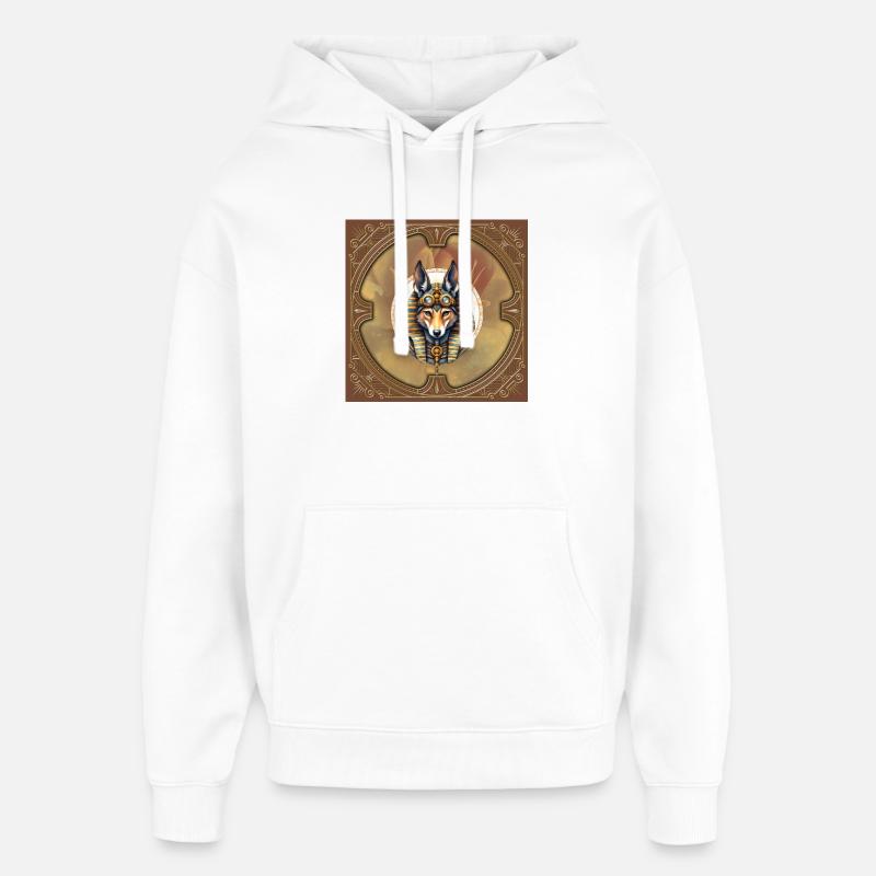 Steampunk Pharaon Renard - Sweat à capuche unisexe Stanley/Stella Oversized - blanc
