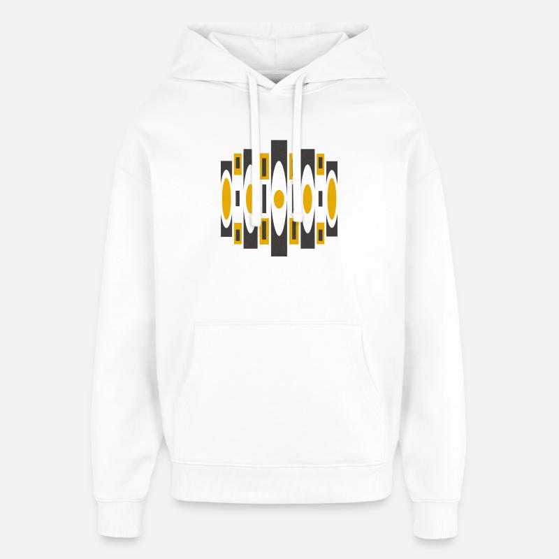 Psychedelic pattern by Cean - Oversized Unisex Hoodie by Stanley/Stella - white