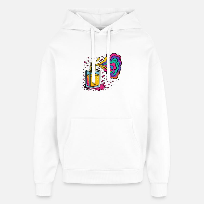 Neon Parfüm Farbexplosion - Oversized Unisex Hoodie von Stanley/Stella - Weiß