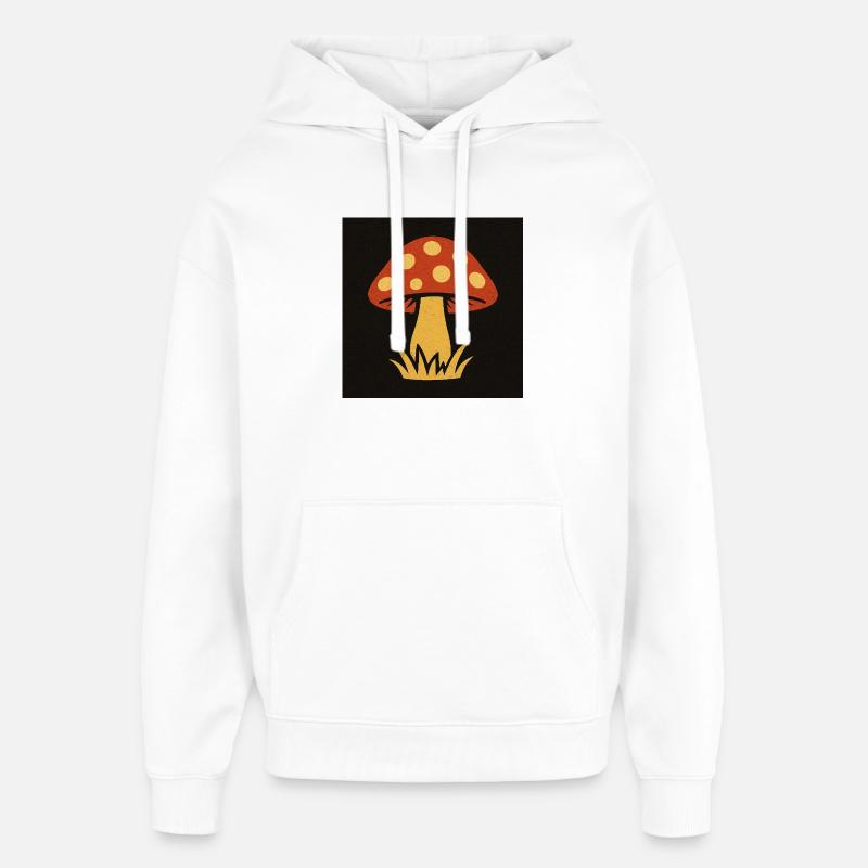 Red Hat Pilz im Retro-Stil - Oversized Unisex Hoodie von Stanley/Stella - Weiß