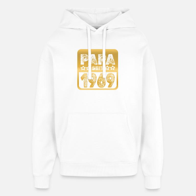 Papa 1969 - Sweat à capuche unisexe Stanley/Stella Oversized - blanc