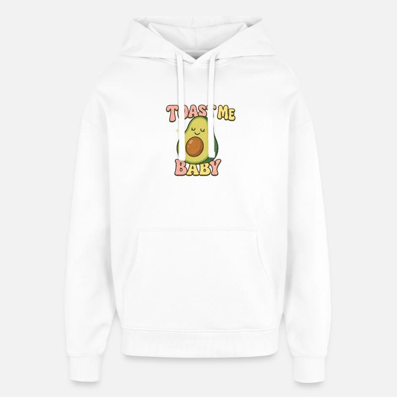 Toast à l’avocat Design pour bébé - Sweat à capuche unisexe Stanley/Stella Oversized - blanc