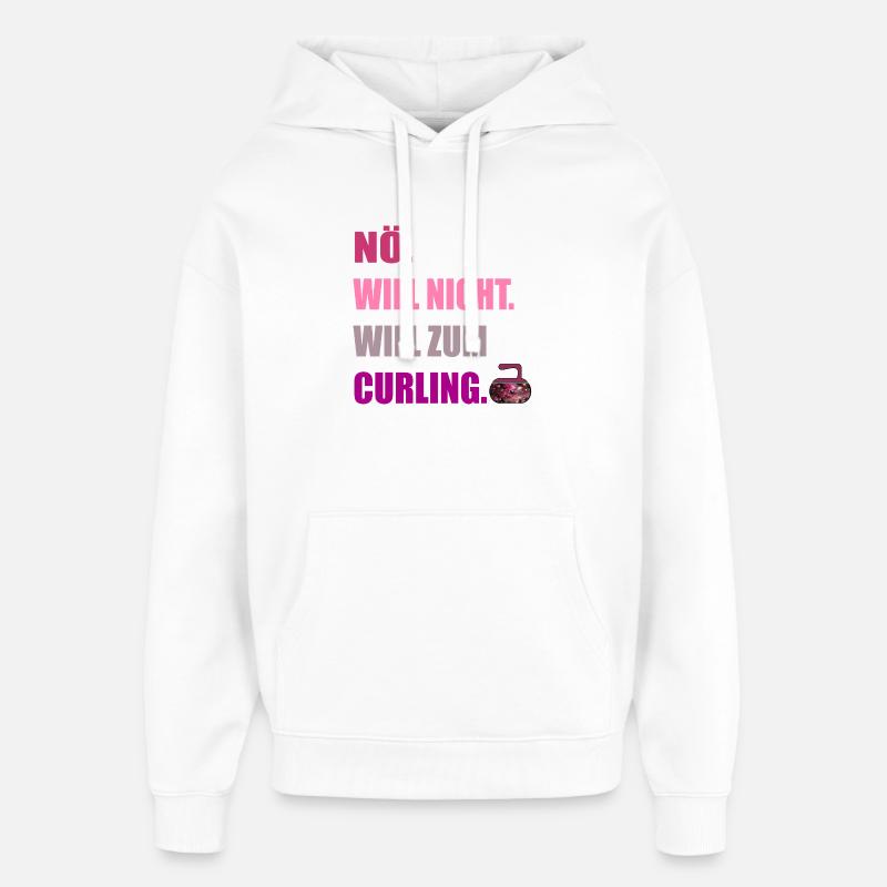 SPORTS D’HIVER CURLING Curling - Sweat à capuche unisexe Stanley/Stella Oversized - blanc