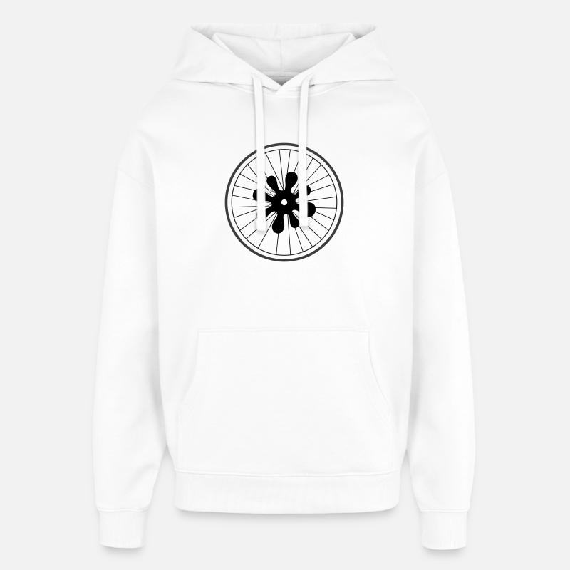 Roue de teinture de Cean - Sweat à capuche unisexe Stanley/Stella Oversized - blanc