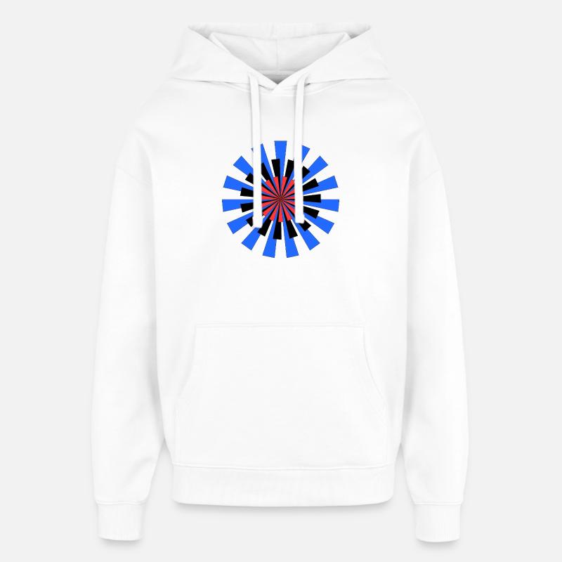 Contraste radial en rafale des couleurs - Sweat à capuche unisexe Stanley/Stella Oversized - blanc