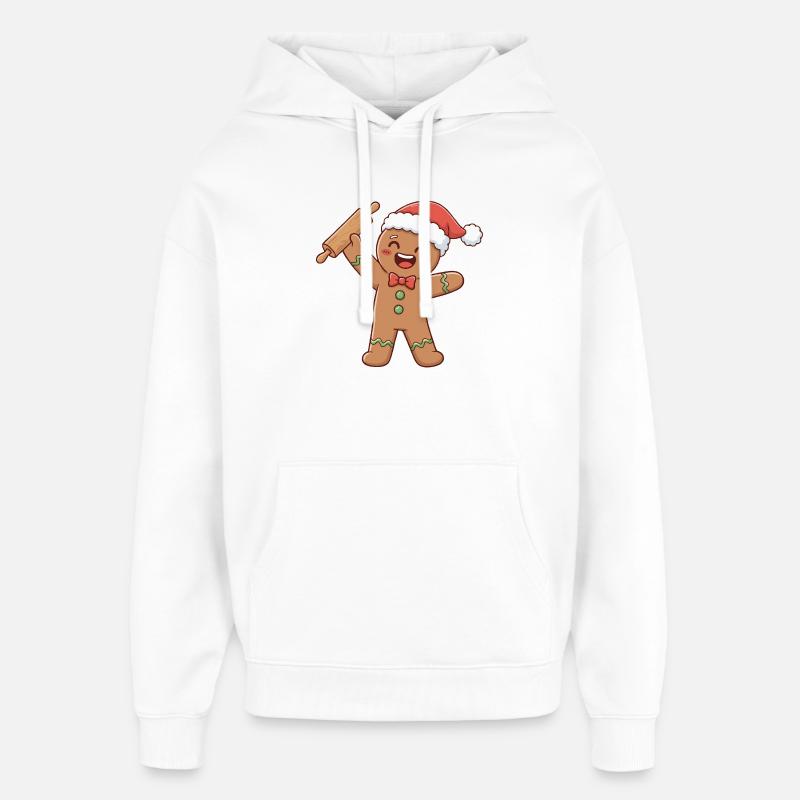 Pâtisserie de Noël Art Baker - Sweat à capuche unisexe Stanley/Stella Oversized - blanc