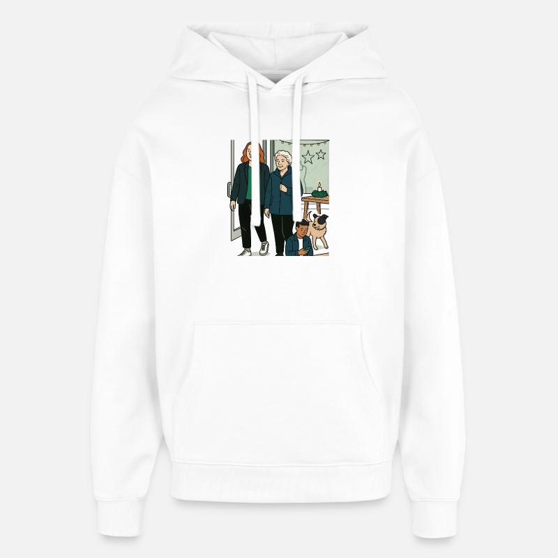 Faire du shopping avec mamie - Sweat à capuche unisexe Stanley/Stella Oversized - blanc