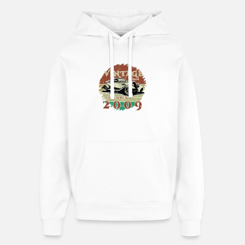 16ème Anniversaire - Classique - Millésime depuis 11/2009 - Sweat à capuche unisexe Stanley/Stella Oversized - blanc
