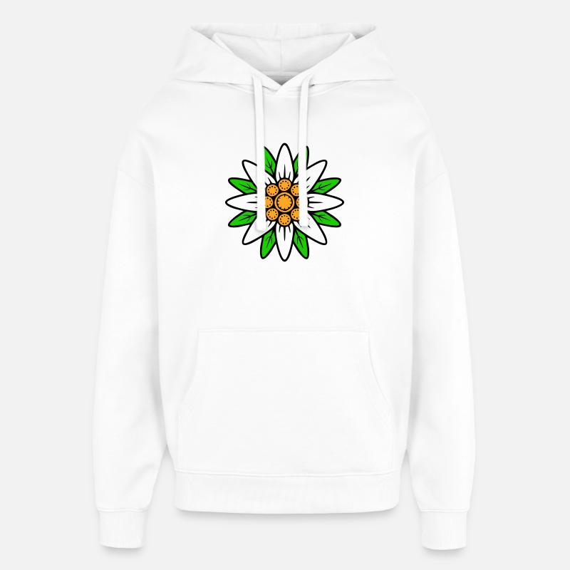 Edelweiss - Sweat à capuche unisexe Stanley/Stella Oversized - blanc