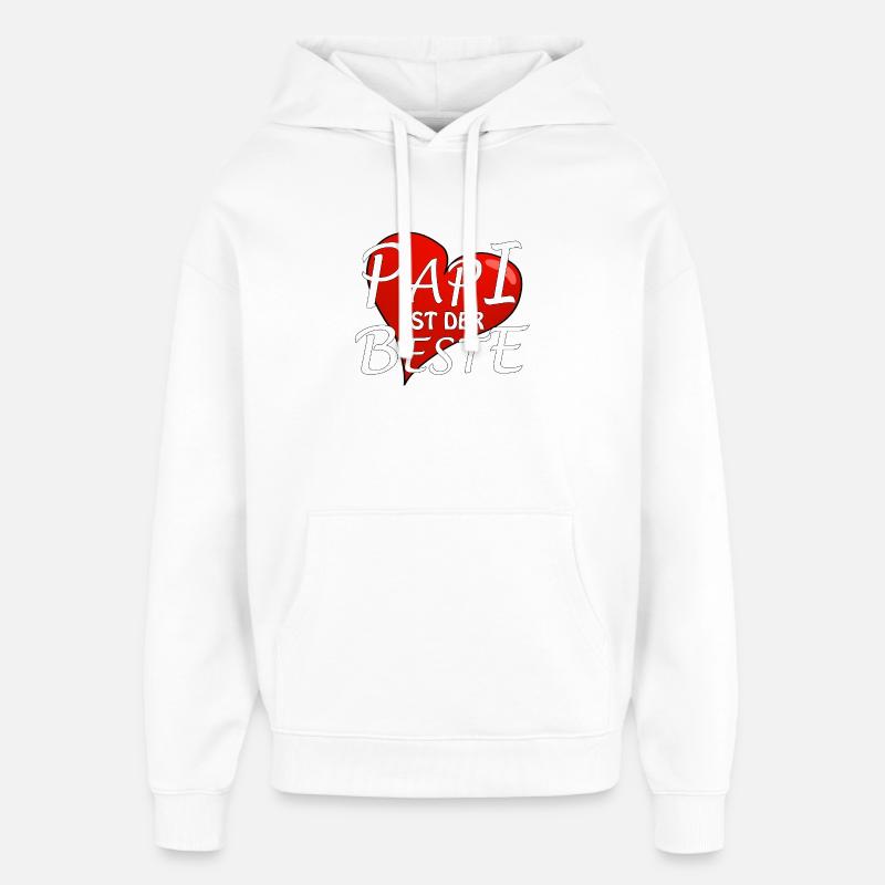 PAPI IST DER BESTE - Oversized Unisex Hoodie von Stanley/Stella - Weiß