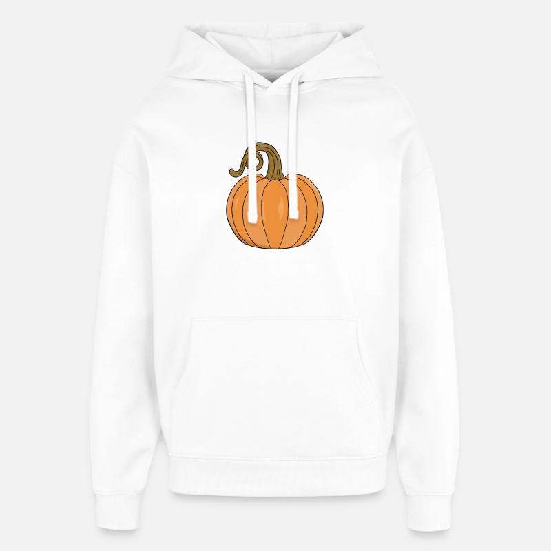 Illustration de citrouille à tige incurvée - Sweat à capuche unisexe Stanley/Stella Oversized - blanc