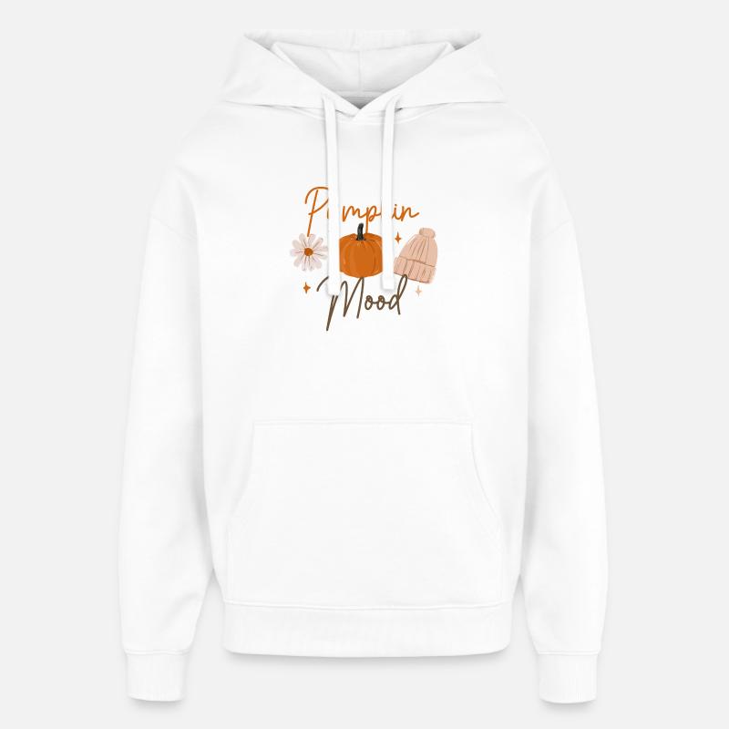 citrouille humeur automne douillet - Sweat à capuche unisexe Stanley/Stella Oversized - blanc
