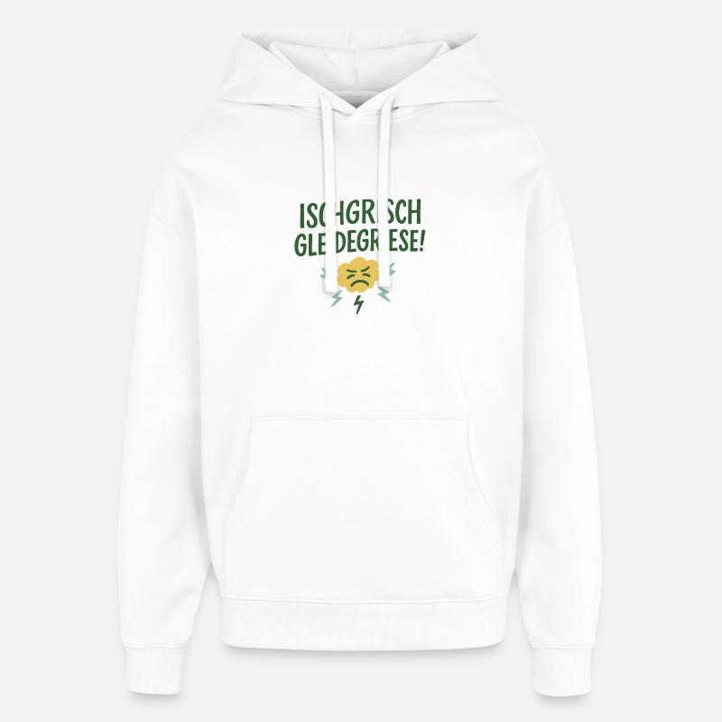 Ischgrisch gleidegriese! - Oversized Unisex Hoodie von Stanley/Stella - Weiß