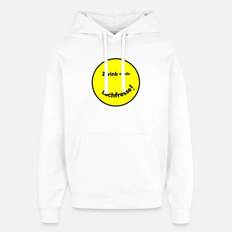 Zwinkernde Lachfresse - Oversized Unisex Hoodie von Stanley/Stella - Weiß