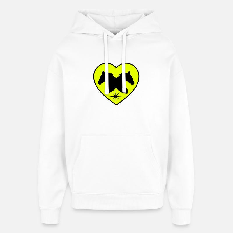 Pferde - Oversized Unisex Hoodie von Stanley/Stella - Weiß