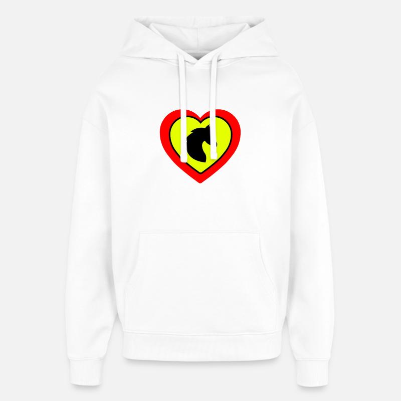 Chevaux - Sweat à capuche unisexe Stanley/Stella Oversized - blanc