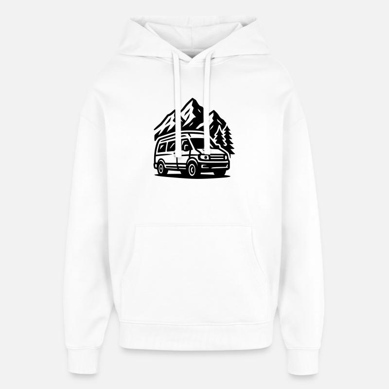 Vanlife - Sweat à capuche unisexe Stanley/Stella Oversized - blanc