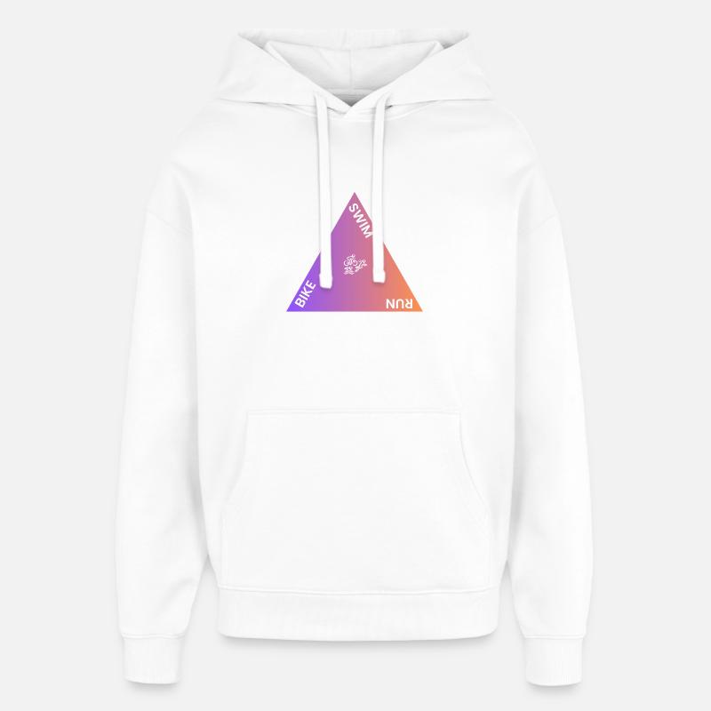 Triathlon Triangle Gradient - Oversized Unisex Hoodie by Stanley/Stella - white