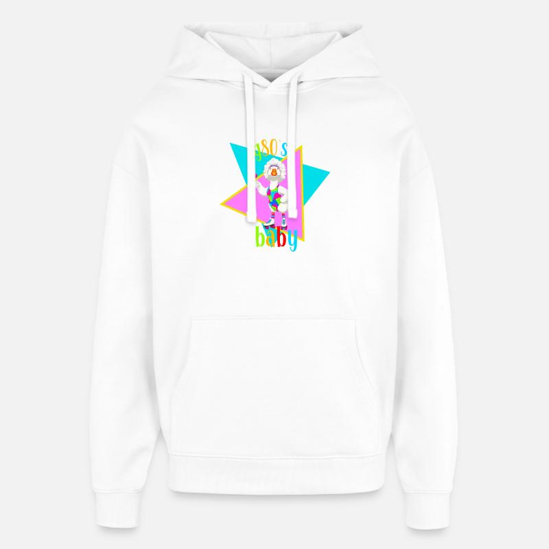 Gans im 80er Retro Rollschuh Look - Oversized Unisex Hoodie von Stanley/Stella - Weiß