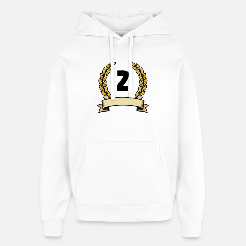 Couronne de laurier Emblème Bannière 2 - Sweat à capuche unisexe Stanley/Stella Oversized - blanc