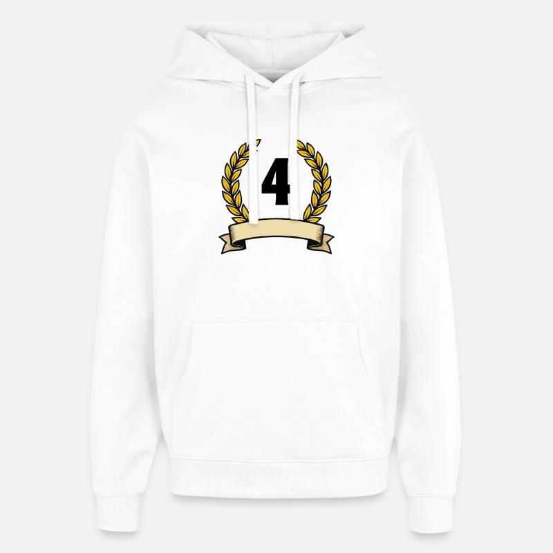 Couronne de laurier doré 4 - Sweat à capuche unisexe Stanley/Stella Oversized - blanc
