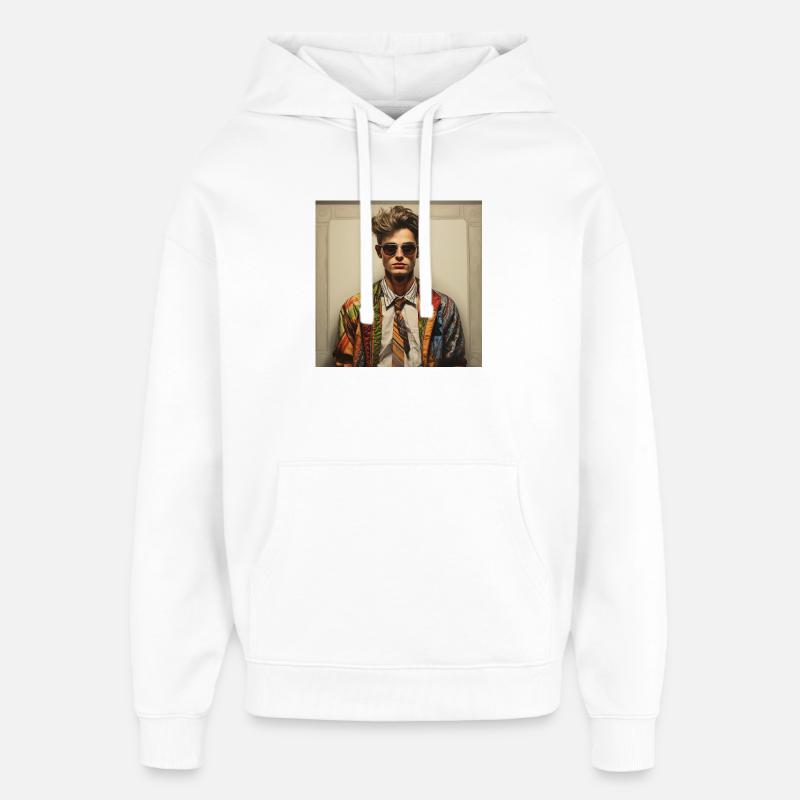 Patchwork-Rebell Sakko - Oversized Unisex Hoodie von Stanley/Stella - Weiß