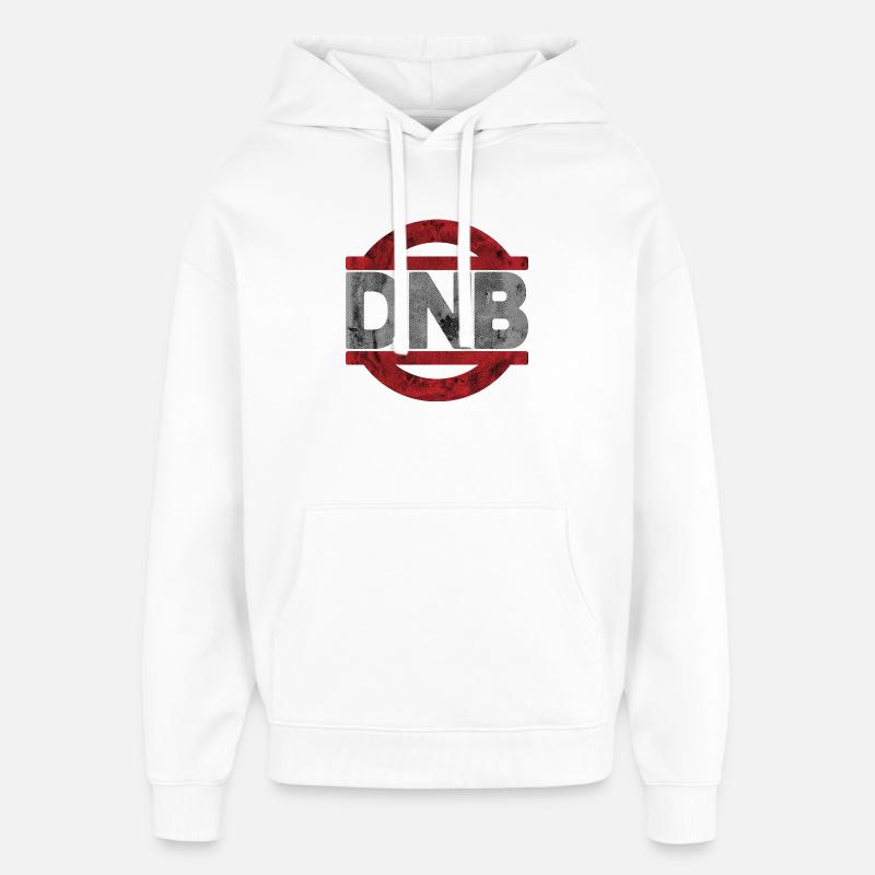 DNB Ne pliez pas le grunge - Sweat à capuche unisexe Stanley/Stella Oversized - blanc