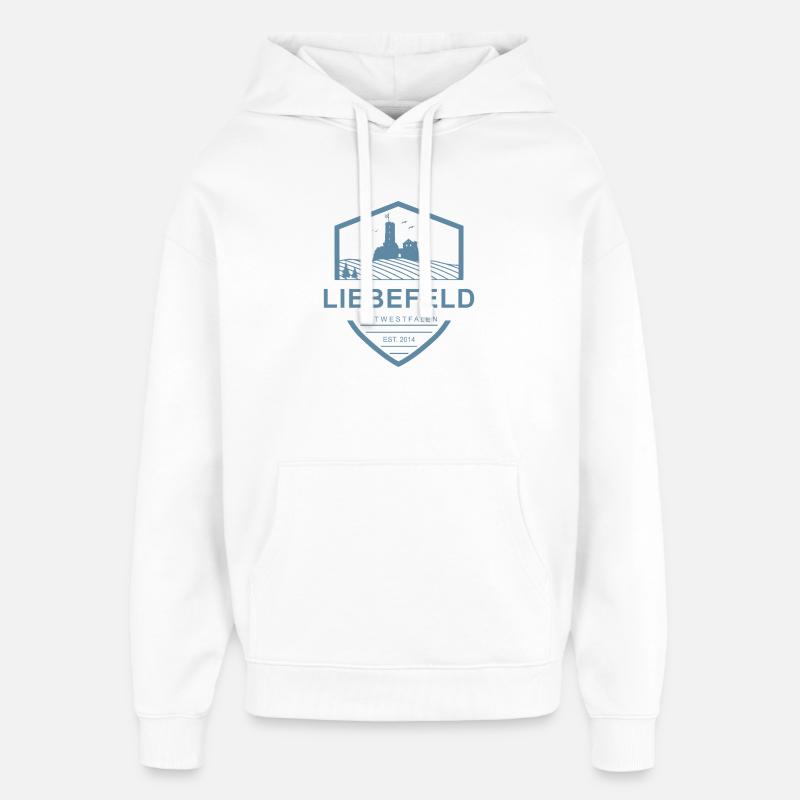 Armoiries du château de Liebefeld ❤ - Sweat à capuche unisexe Stanley/Stella Oversized - blanc