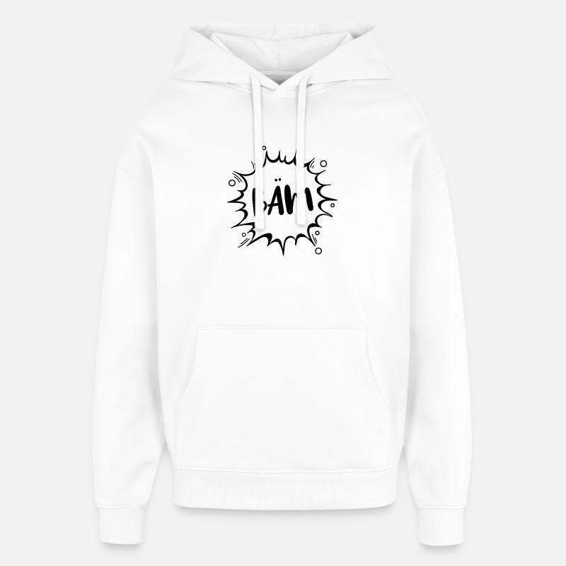 « BAM » - Sweat à capuche unisexe Stanley/Stella Oversized - blanc