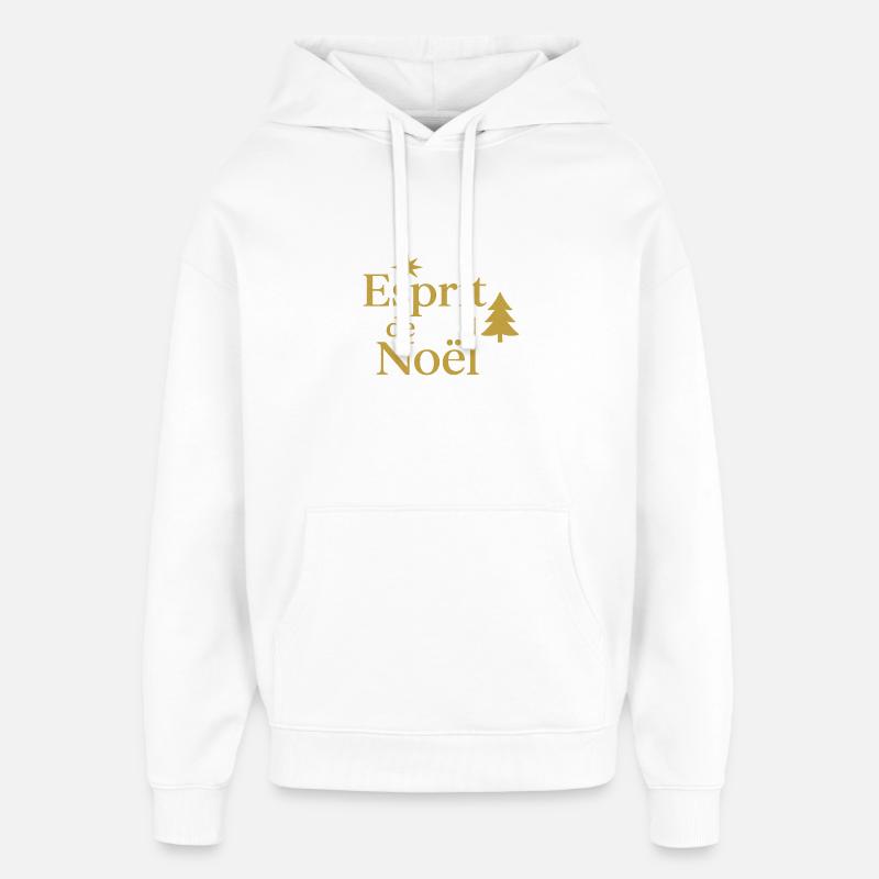 Logo Noël Chic – Design Festif - Sweat à capuche unisexe Stanley/Stella Oversized - blanc