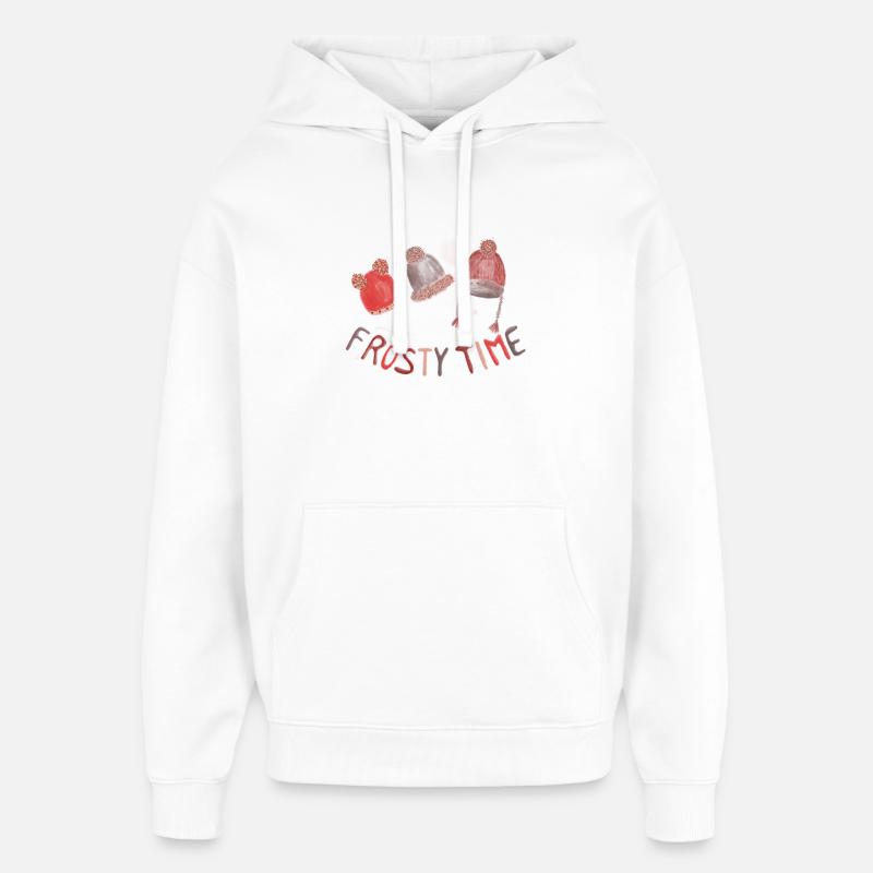 Temps glacial - ambiance hivernale chaleureuse - Sweat à capuche unisexe Stanley/Stella Oversized - blanc