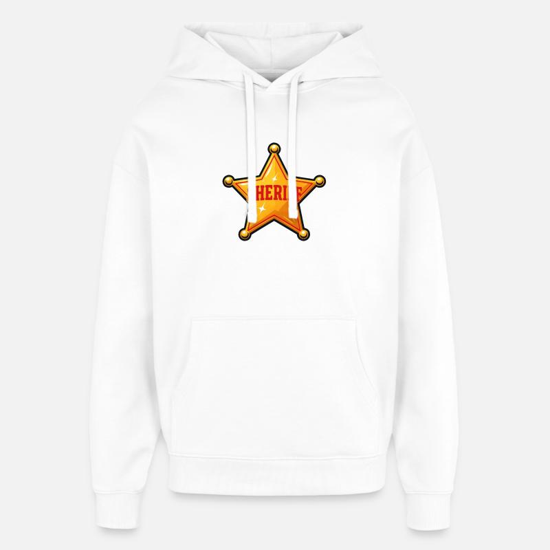 Illustration d’étoile de shérif - Sweat à capuche unisexe Stanley/Stella Oversized - blanc