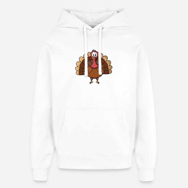 Dinde à queue large - Sweat à capuche unisexe Stanley/Stella Oversized - blanc