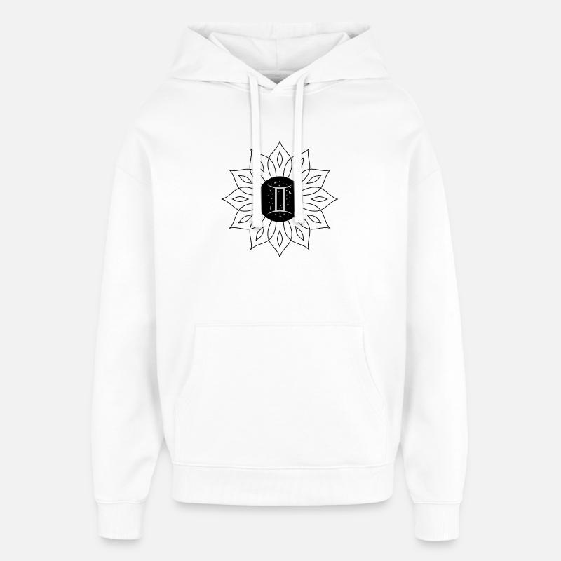 Gémeaux Cosmique Élégant - Sweat à capuche unisexe Stanley/Stella Oversized - blanc