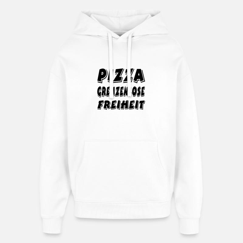 Pizza - Sweat à capuche unisexe Stanley/Stella Oversized - blanc