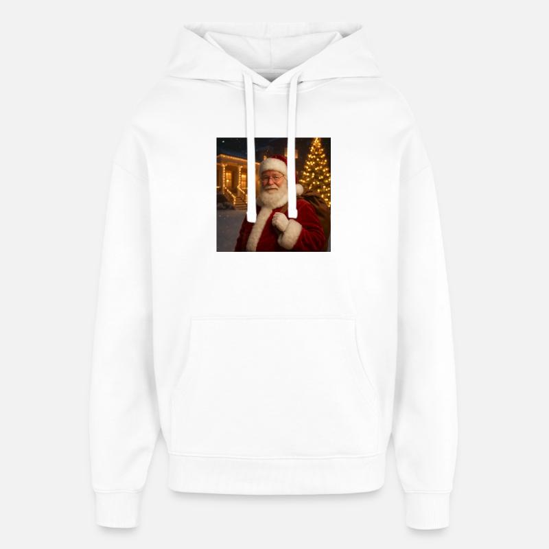 Père Noël  - Sweat à capuche unisexe Stanley/Stella Oversized - blanc