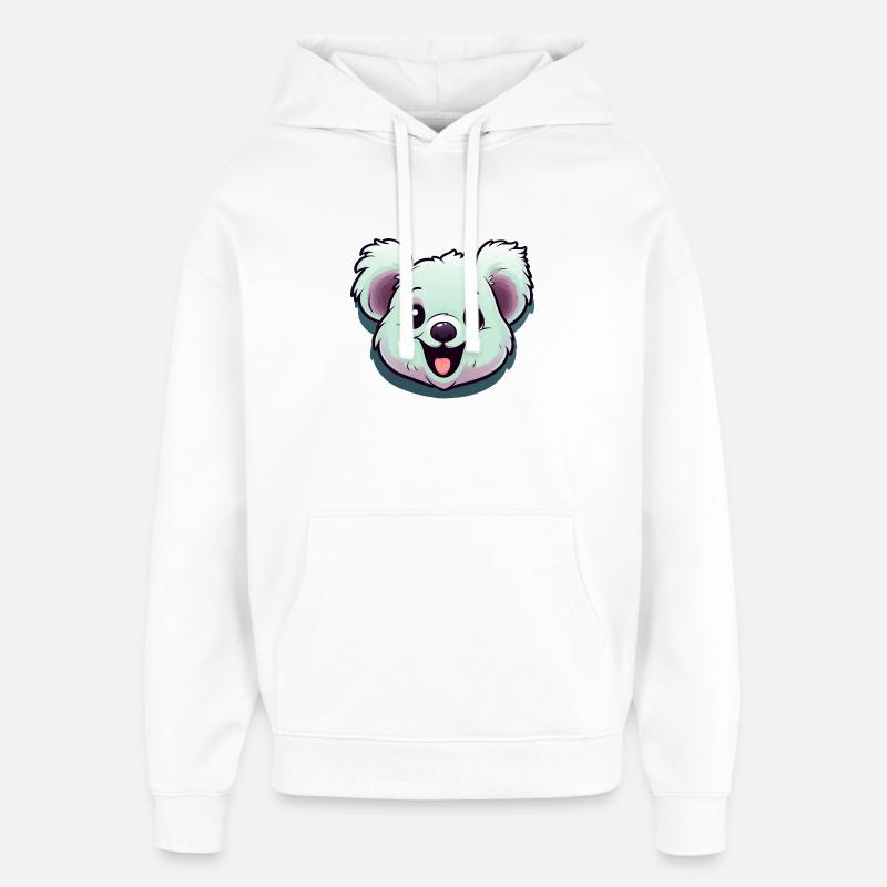 Koala rieur - Sweat à capuche unisexe Stanley/Stella Oversized - blanc