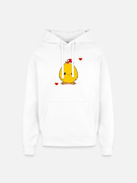 Weihnachtsküken Weihnachten Herz - Oversized Unisex Hoodie von Stanley/Stella - Weiß