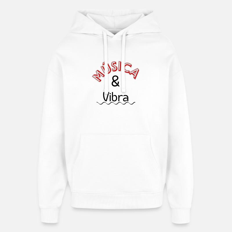 Musique et ambiance - Sweat à capuche unisexe Stanley/Stella Oversized - blanc