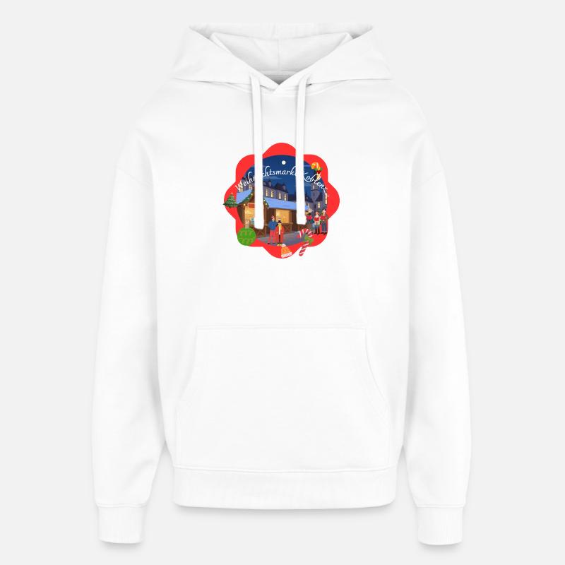 Marché de Noël de Coblence - Sweat à capuche unisexe Stanley/Stella Oversized - blanc