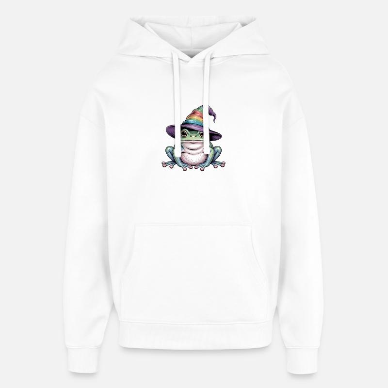Magic Frog - Funny Frog T-Shirt - Sweat à capuche unisexe Stanley/Stella Oversized - blanc