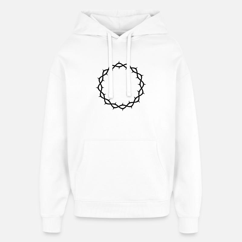 Couronne d’épines - Sweat à capuche unisexe Stanley/Stella Oversized - blanc