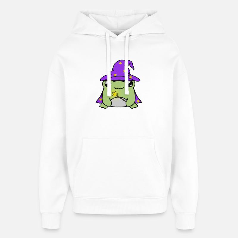 Wizard frog with hat - Oversized Unisex Hoodie von Stanley/Stella - Weiß