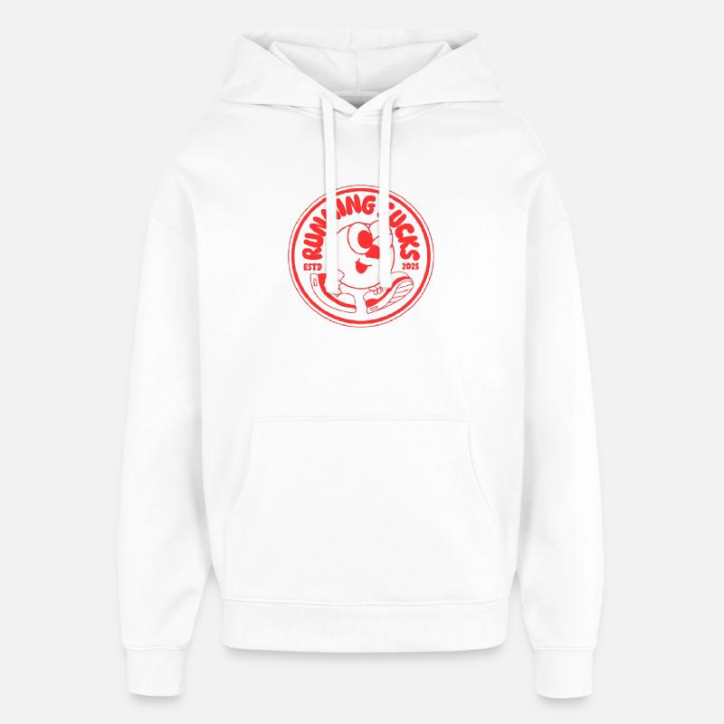 Courir, c’est nul - Sweat à capuche unisexe Stanley/Stella Oversized - blanc