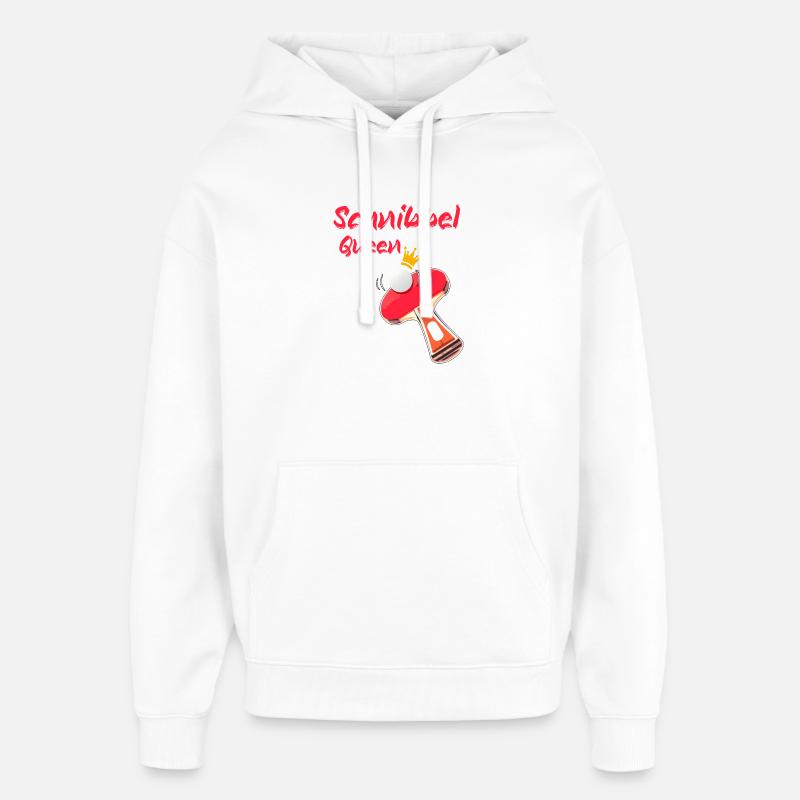 Ping-pong - Sweat à capuche unisexe Stanley/Stella Oversized - blanc